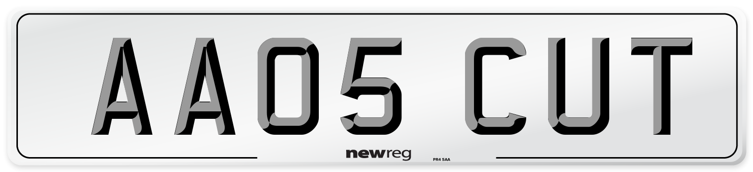 AA05 CUT Number Plate from New Reg
